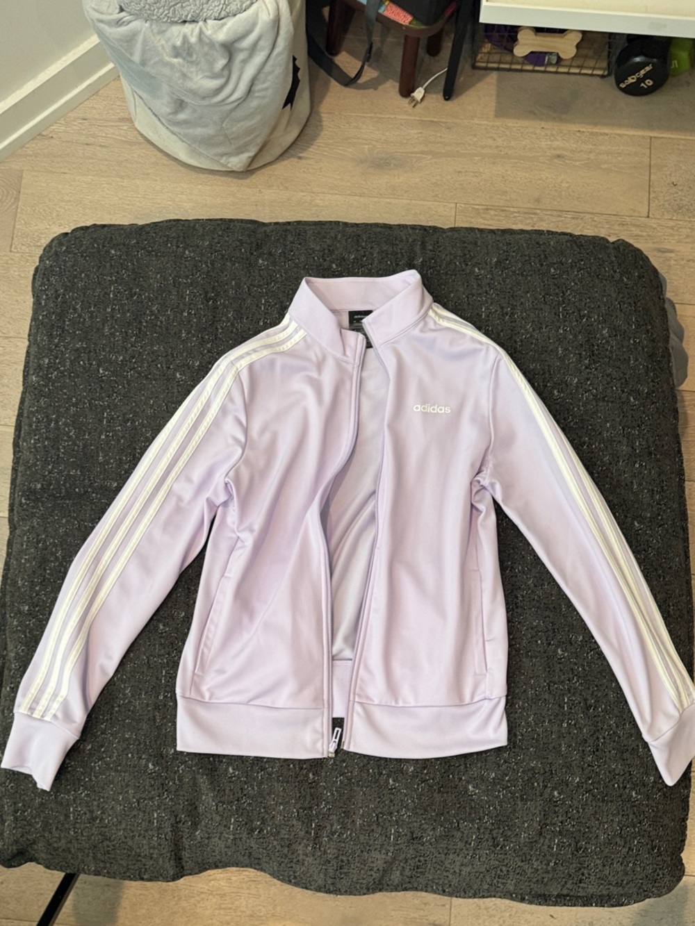 adidas Light Lavender Track Jacket with White Three Stripes